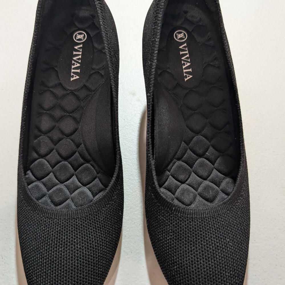 VIVAIA Women’s Aria Wedge Pointed Toe Shoes – Black – Size 36 (US 6)